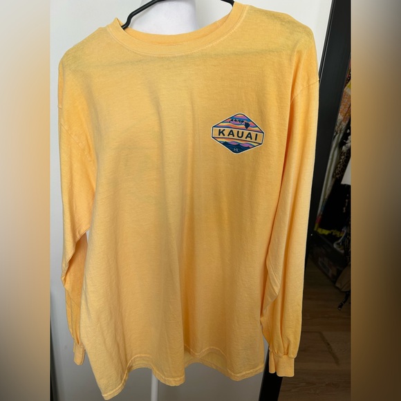 Gildan Tops - Yellow Long Sleeve Kauai Shirt